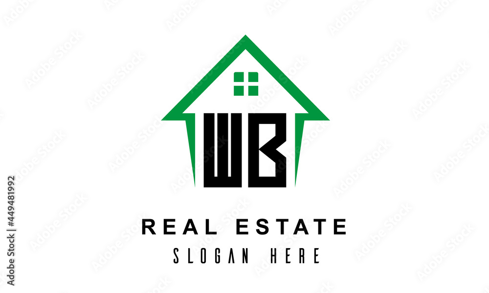 Fototapeta premium WB real estate logo vector