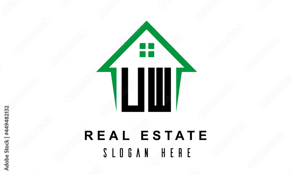 UW real estate logo vector UW real estate logo vector