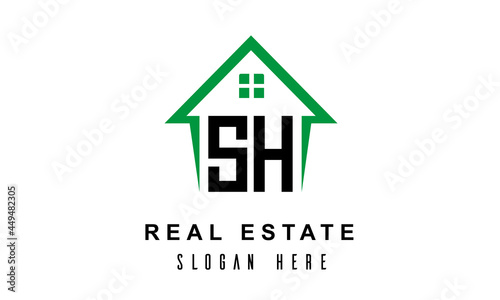 SH real estate logo vector