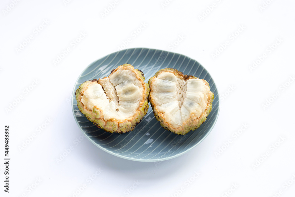 Custard apple on white background. Custard apple on white background.