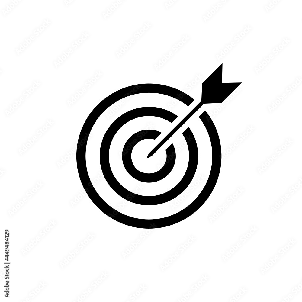 Dartboard icon isolate on white background. Dartboard icon isolate on white background.
