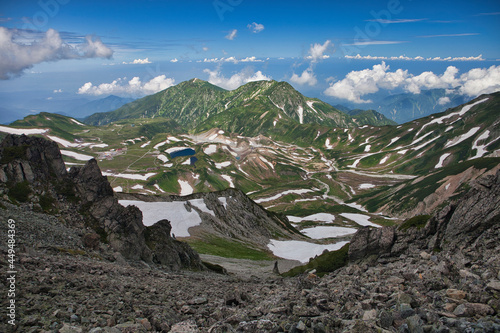 mt.tateyama trekking in summer,  夏の立山トレッキング風景 photo