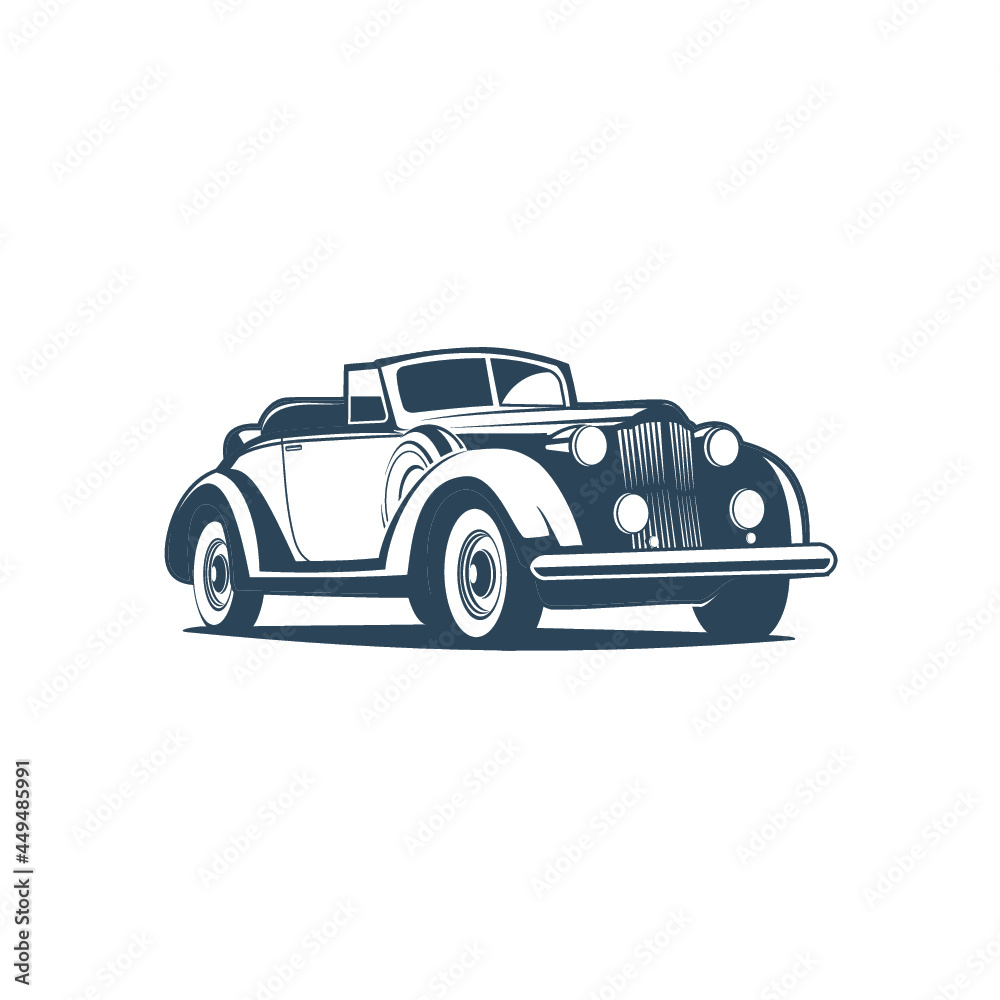 classic car silhouette vector