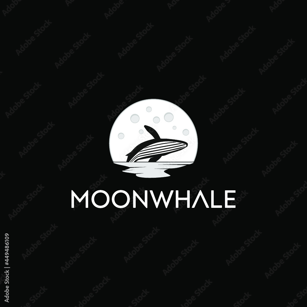 moon whale logo moon whale logo