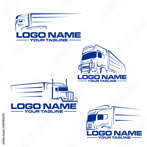 semi trailer truck logo