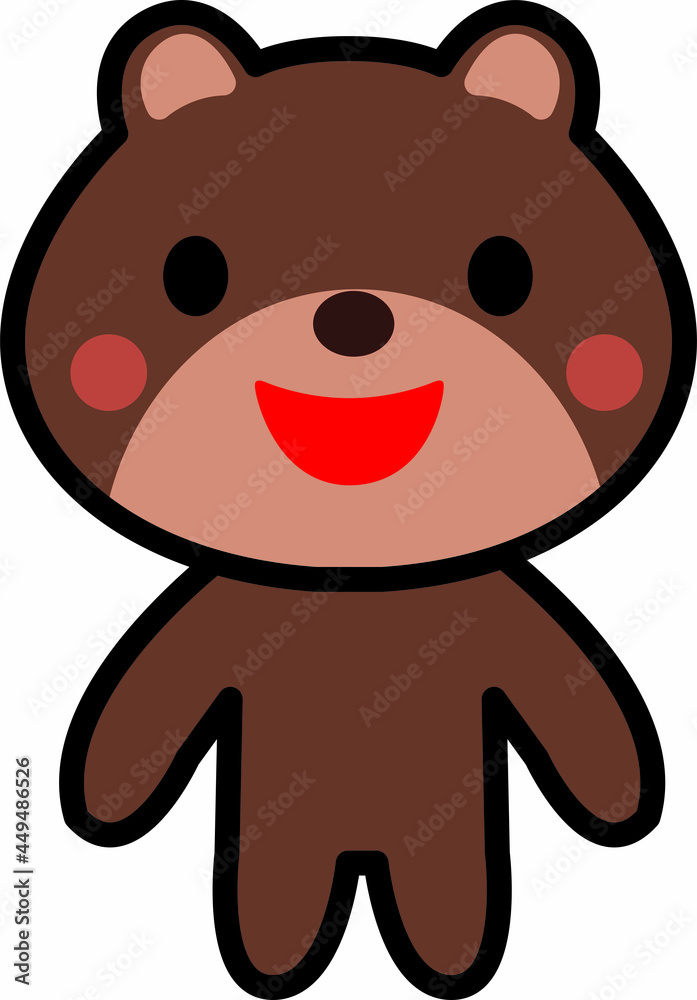 立っているクマキャラクター 立っているクマキャラクター
