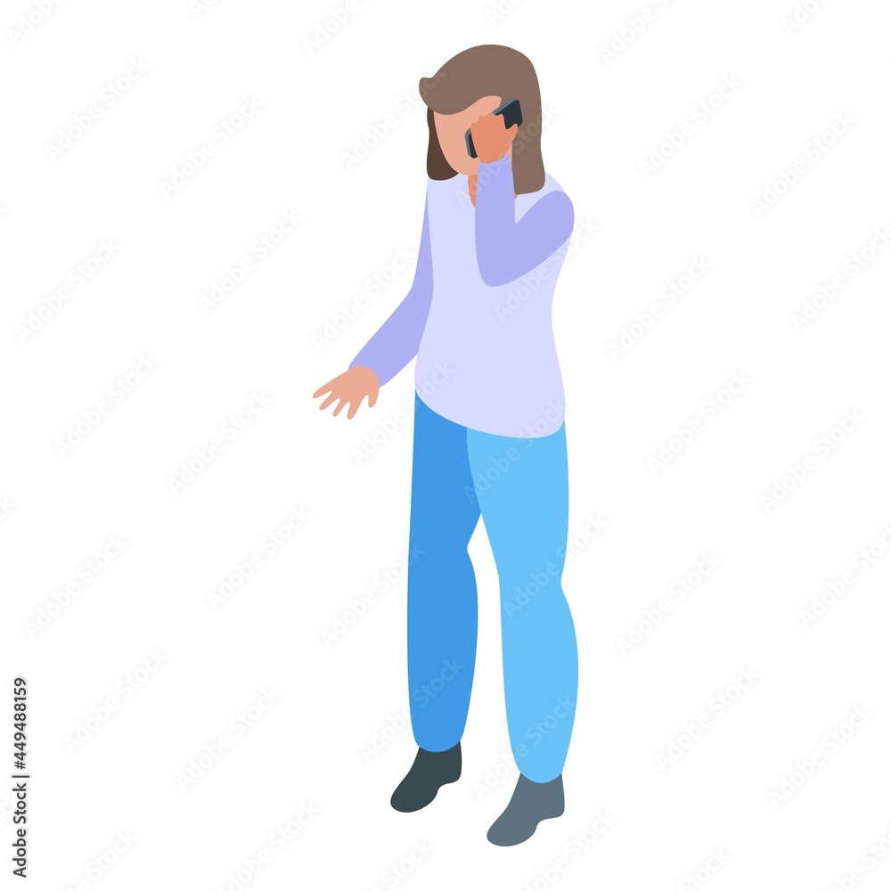 Phone calling icon isometric vector. Call talk. Business mobile Phone calling icon isometric vector. Call talk. Business mobile