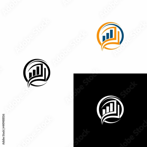 bookkeeping accounting financial chart logo