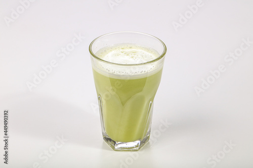 Natural fresh maked green apple juice