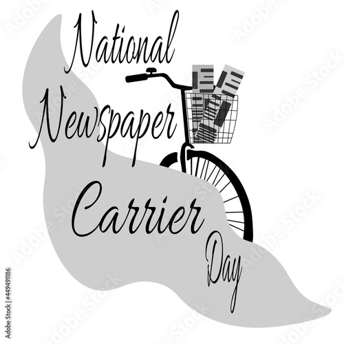 National Newspaper Carrier Day, newspaper delivery bike silhouette