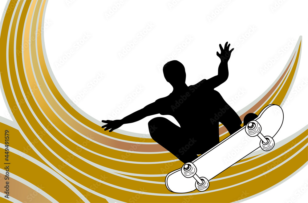 Fototapeta premium スケードボード 競技する選手
