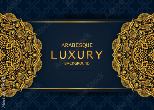 Luxury mandala background with golden arabesque. luxury ornamental mandala design background in gold color. mandala vector Islamic, Turkish, Saudi Arabic, Qatar, Bahrain, Iran, Iraq, Pakistan, India.