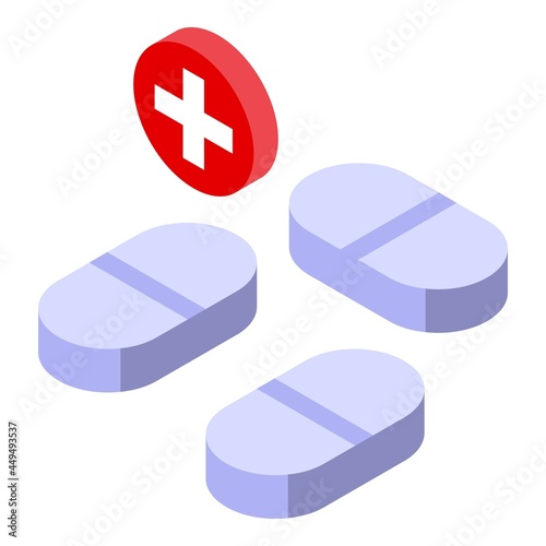 Medicine capsule icon isometric vector. Pill pack. Tablet drug
