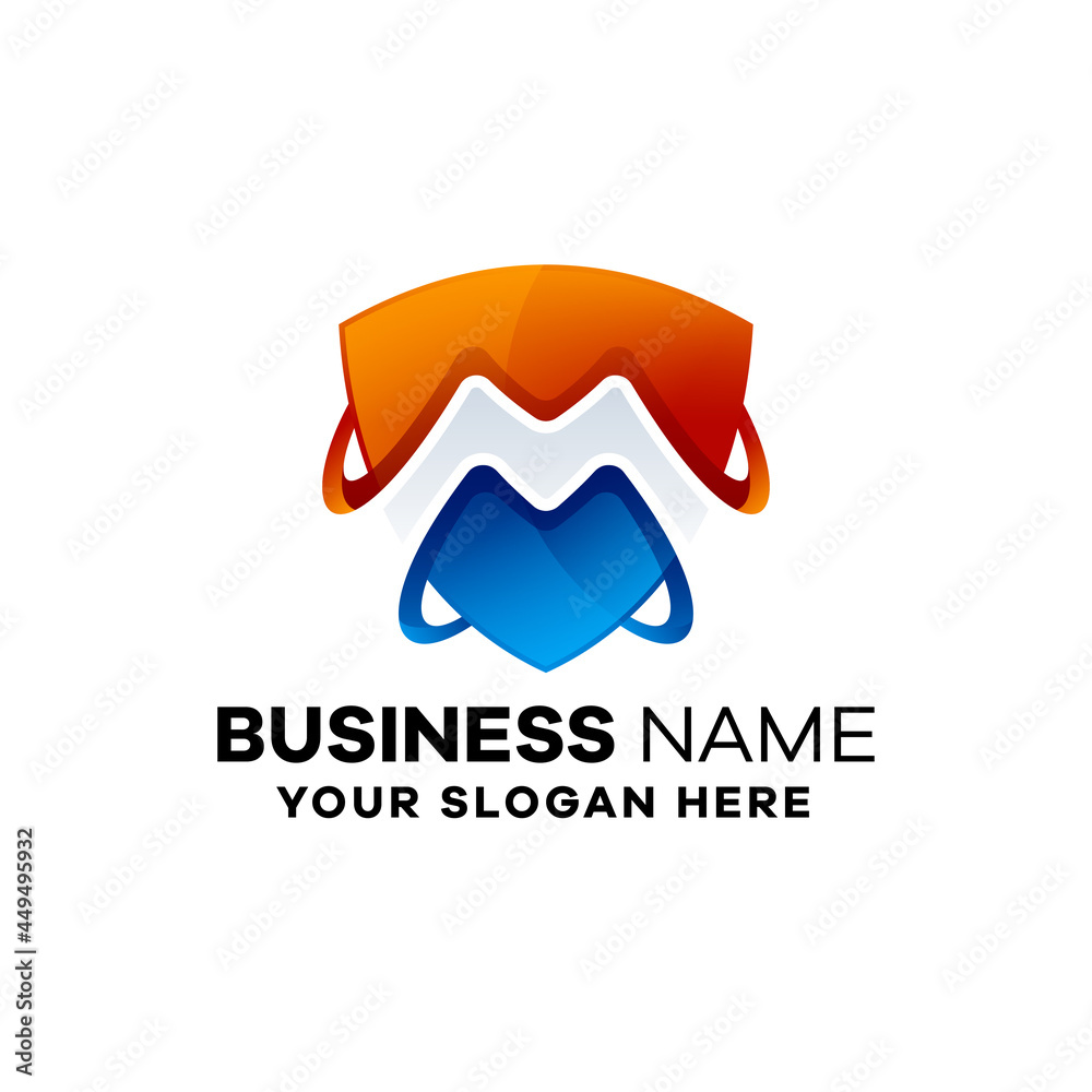 Abstract Business Security Gradient Logo Abstract Business Security Gradient Logo