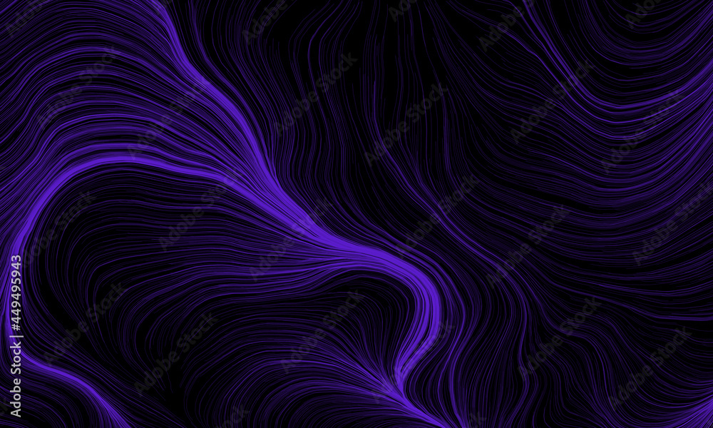 Obraz premium Neon digital flow fields