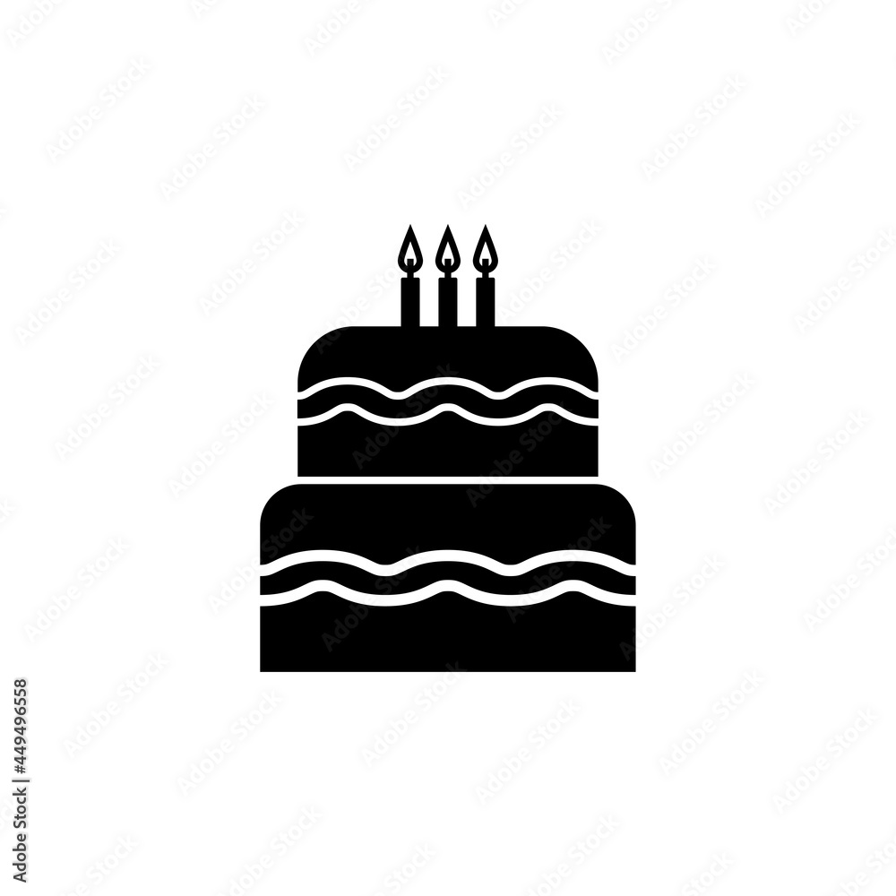 birthday cake icon, birthday vector, cake illustration birthday cake icon, birthday vector, cake illustration