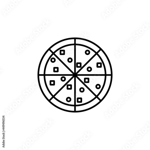 pizza icon, food vector, pizzeria illustration