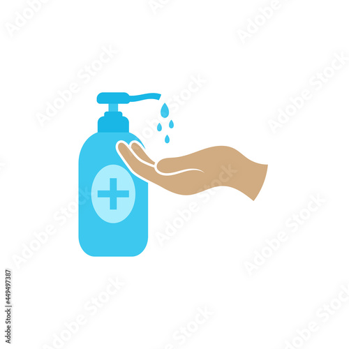 Hand sanitizer icon design illustration template
