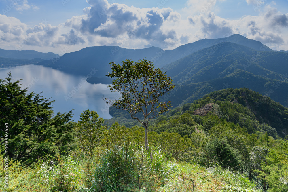 社山から見た中禅寺湖