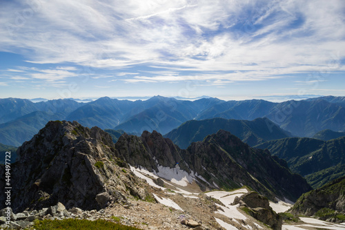 剱岳北方稜線から見る夏の八ツ峰 © Hachimitsu