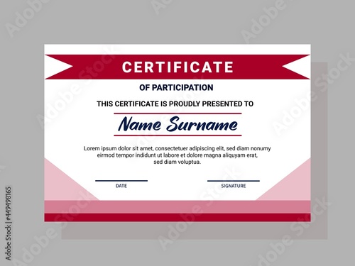 Certificate template design