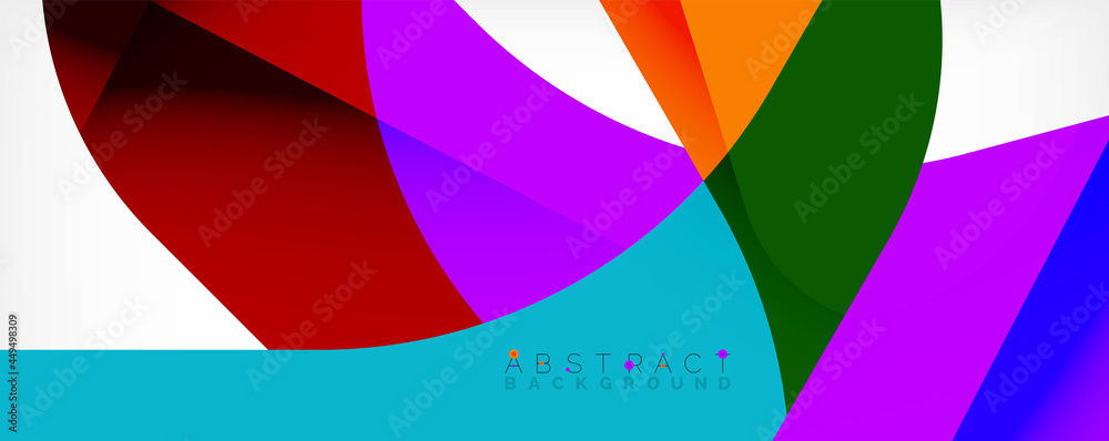 Minimal abstract background - color overlapping shapes on white with shadow lines. Vector Illustration For Wallpaper, Banner, Background, Landing Page Minimal abstract background - color overlapping shapes on white with shadow lines. Vector Illustration For Wallpaper, Banner, Background, Landing Page