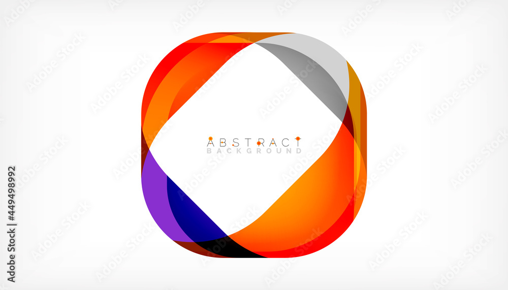 Abstract square shape with overlapping waves, minimal geometric background. Vector Illustration For Wallpaper, Banner, Background, Landing Page Abstract square shape with overlapping waves, minimal geometric background. Vector Illustration For Wallpaper, Banner, Background, Landing Page