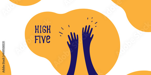 High five icon simple illustration