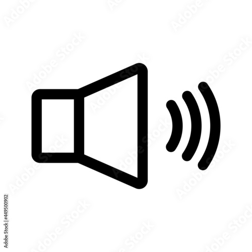 Speaker round icon. Line icon of speaker for your web site design, logo, app, UI, webinar, video chat, ect