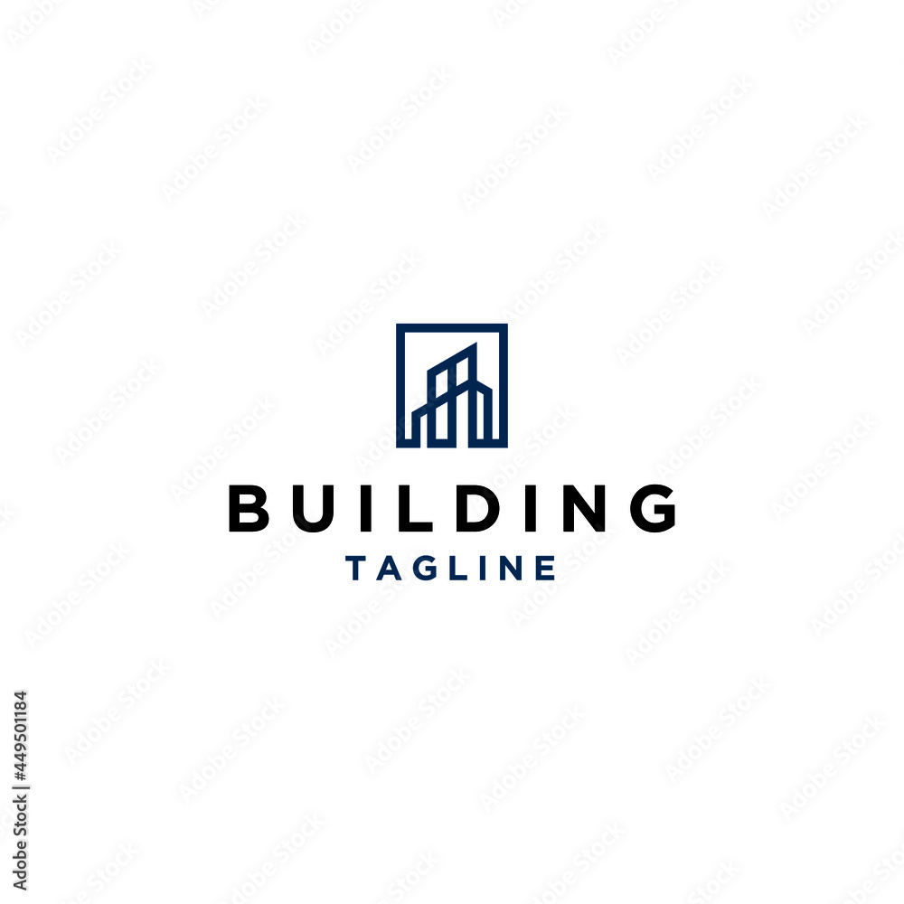 Building Real Estate Logo. Vector Illustration.