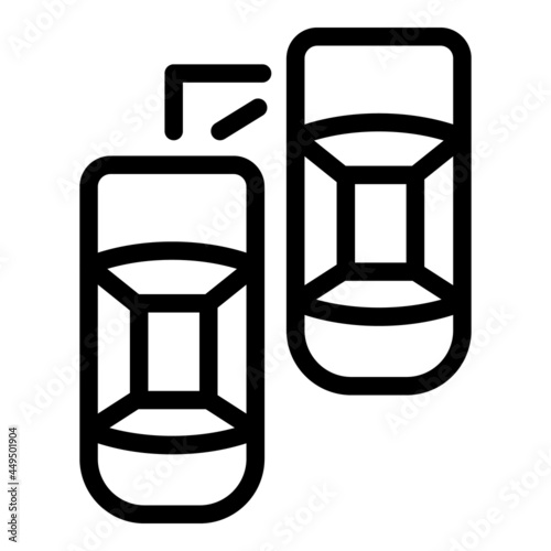 Car location icon outline vector. Rental service. Mobile taxi