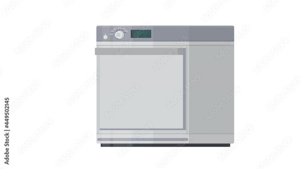 Dishwasher. Animation of washing dishes, alpha channel. Cartoon Dishwasher. Animation of washing dishes, alpha channel. Cartoon