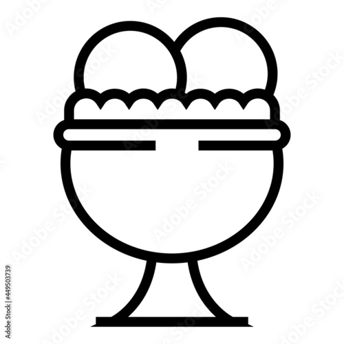 Summer gelato icon outline vector. Ice cream. Fruit gelato
