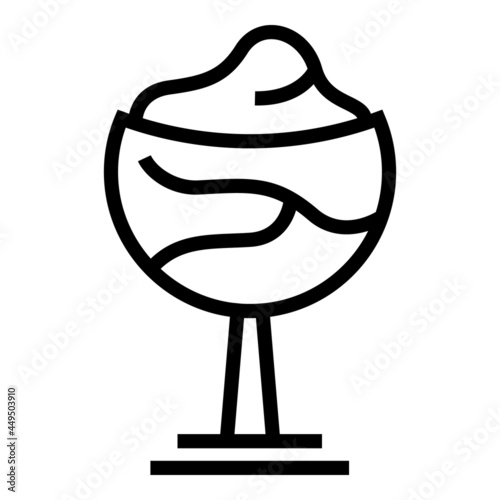 Soft gelato icon outline vector. Ice cream. Dessert cone