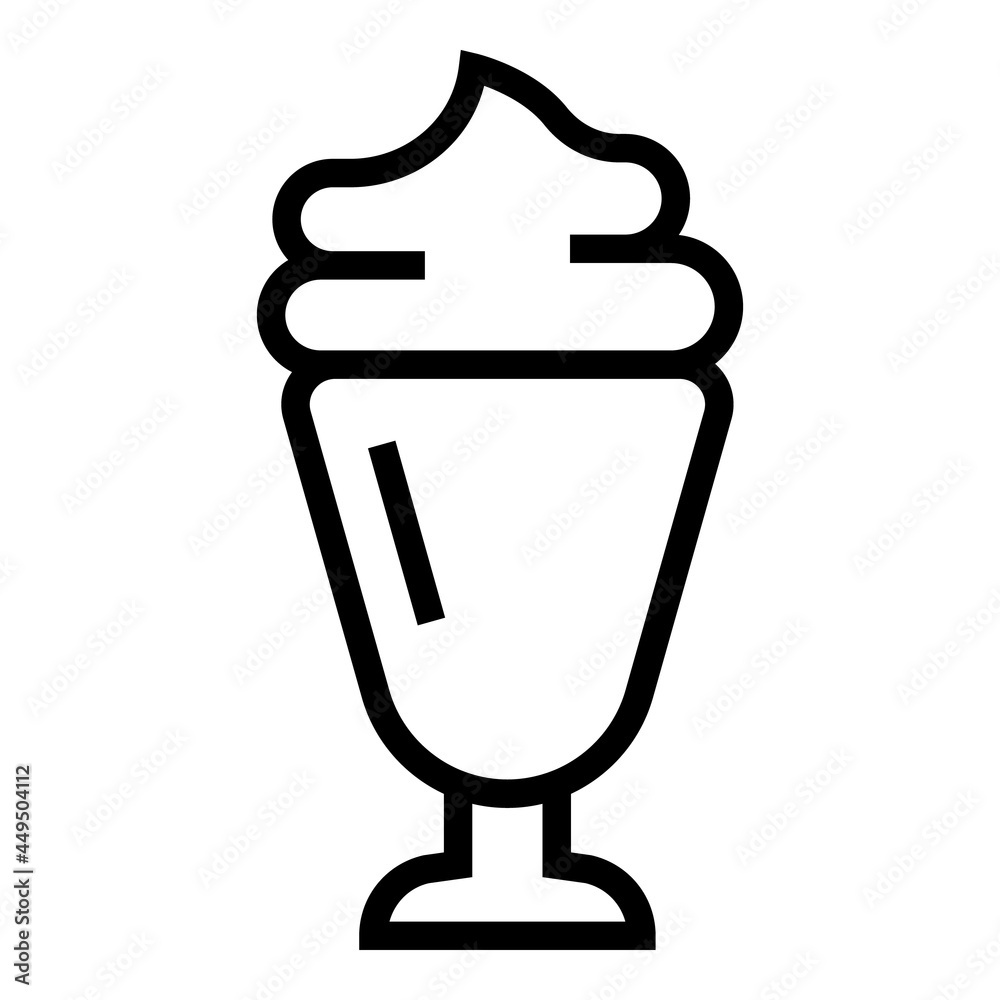 Gelato shop icon outline vector. Chocolate gelato. Cold ice cream Gelato shop icon outline vector. Chocolate gelato. Cold ice cream