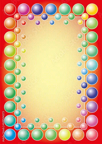Vector template for decorative plates, cards, congratulations and more. Сolorful bubbles theme.