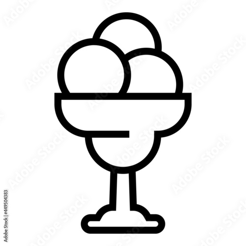 Gelato fruit balls icon outline vector. Ice cream. Summer gelato