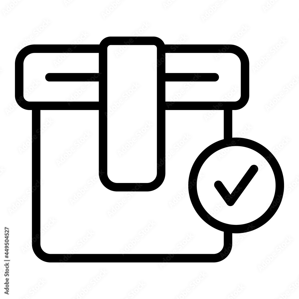 Gift box icon outline vector. Christmas present. Package ribbon Gift box icon outline vector. Christmas present. Package ribbon