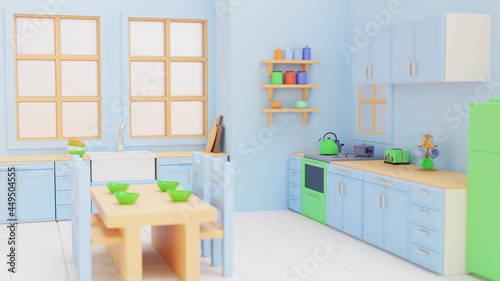 3d visualization of the toy kitchen
