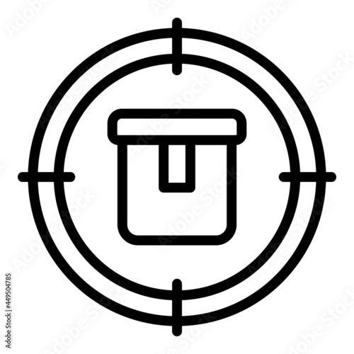 Product target icon outline vector. Digital focus. Sniper sales