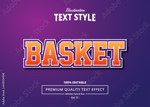 BASKETBALL Illustrator Text Effect