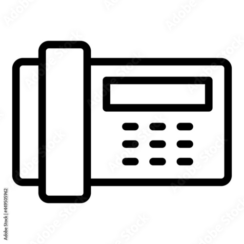 Emergency telephone icon outline vector. Phone call. 24 hotline