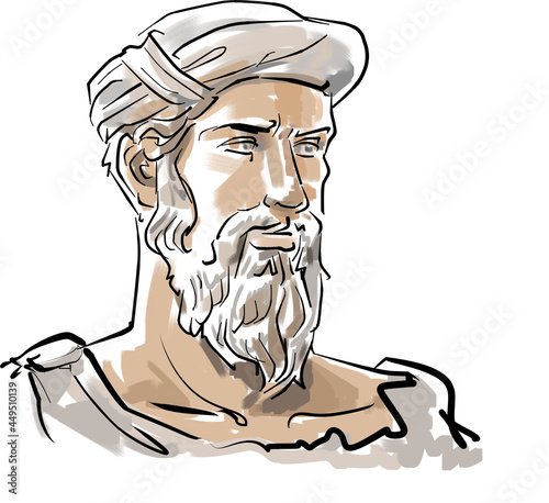 Vászonkép 古代ギリシャの哲学者-数学者ピタゴラス