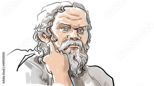 古代ギリシャの哲学者-不知の自覚で知られるソクラテス photo