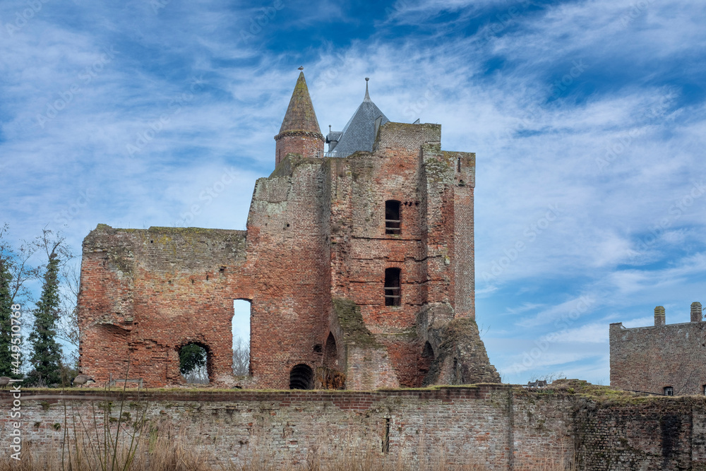 Ruin of Brederode Castle in Santpoort, Noord-Holland Province, The Netherlands