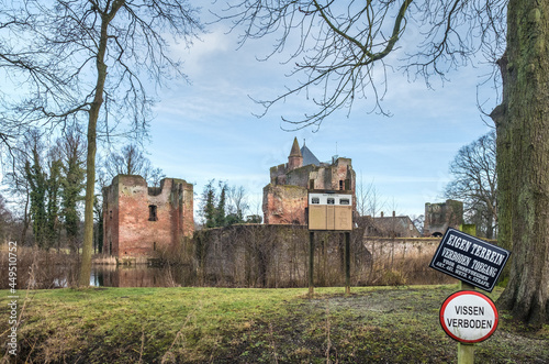 Ruin of Brederode Castle in Santpoort, Noord-Holland Province, The Netherlands photo