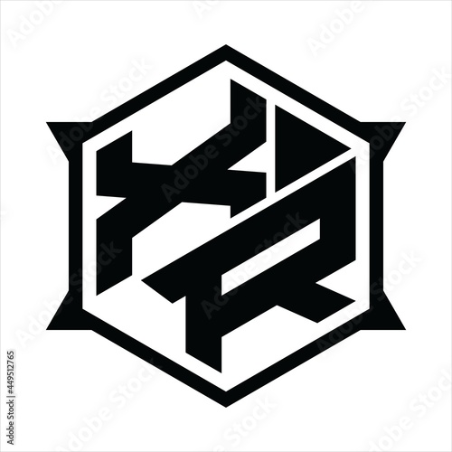 XR Logo monogram design template