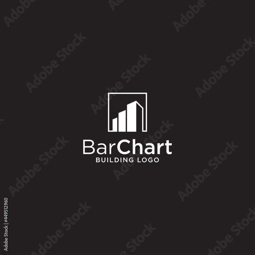 BARCHART BUILDING LOGO DESIGN VECTOR