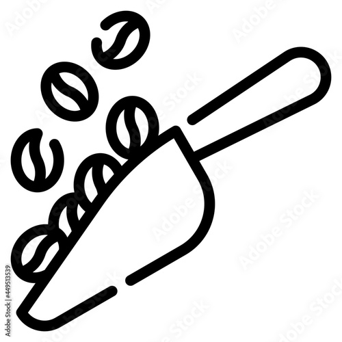 scoop line icon