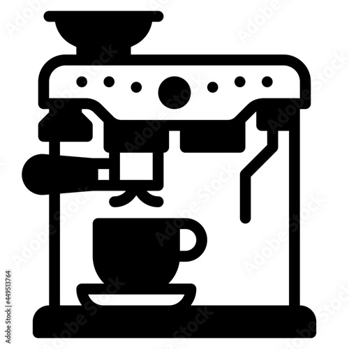 machine glyph icon